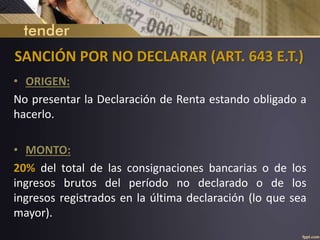 Sanciones en la declaración de renta | PPTX