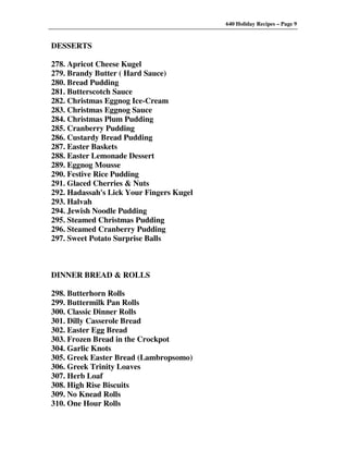 640 Holiday Recipes Volume One