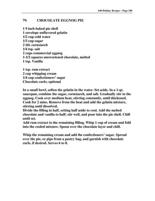 640 Holiday Recipes Volume One