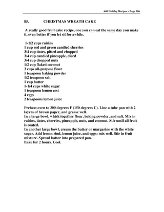 640 Holiday Recipes Volume One