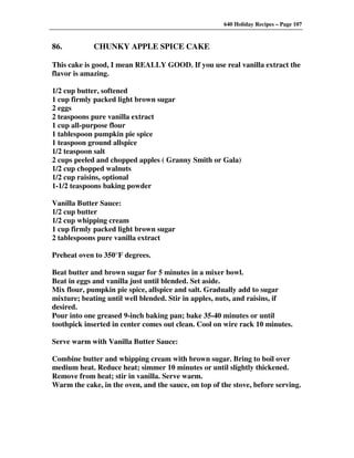 640 Holiday Recipes Volume One