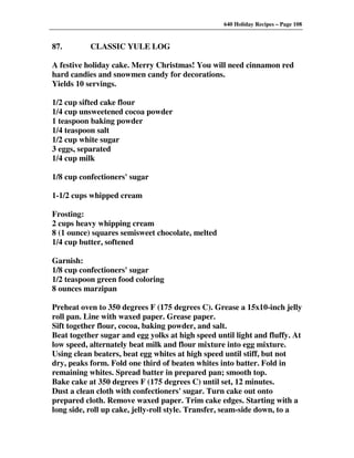 640 Holiday Recipes Volume One