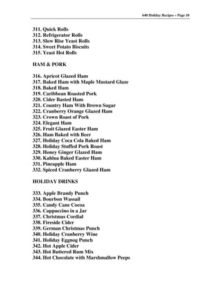 640 Holiday Recipes Volume One