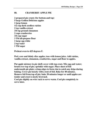 640 Holiday Recipes Volume One