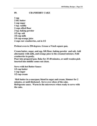 640 Holiday Recipes Volume One