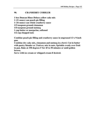 640 Holiday Recipes Volume One