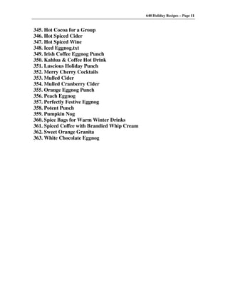 640 Holiday Recipes Volume One