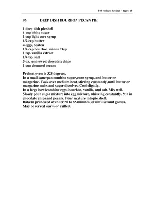 640 Holiday Recipes Volume One