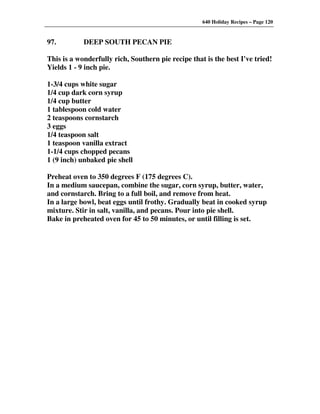 640 Holiday Recipes Volume One