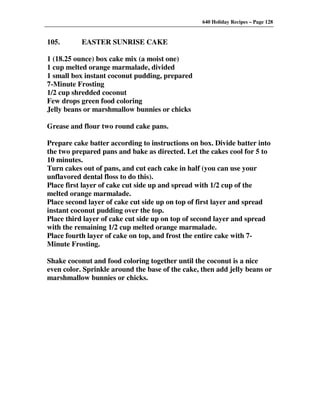 640 Holiday Recipes Volume One