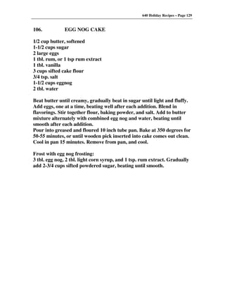 640 Holiday Recipes Volume One