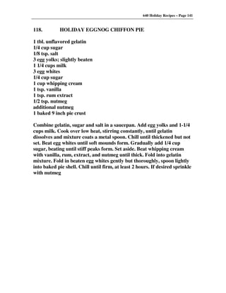 640 Holiday Recipes Volume One