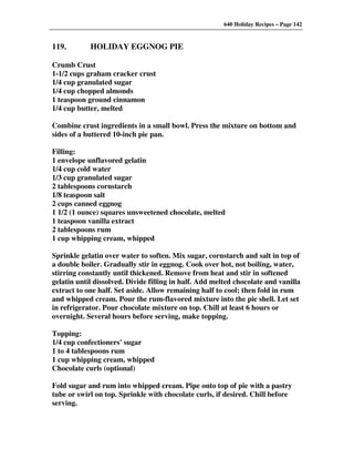 640 Holiday Recipes Volume One