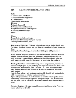 640 Holiday Recipes Volume One