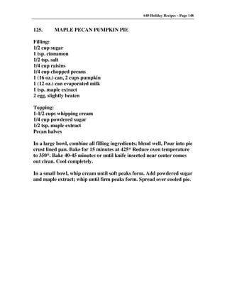 640 Holiday Recipes Volume One