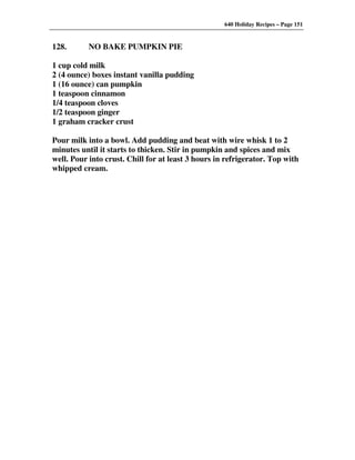 640 Holiday Recipes Volume One