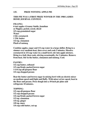 640 Holiday Recipes Volume One