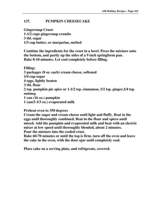 640 Holiday Recipes Volume One