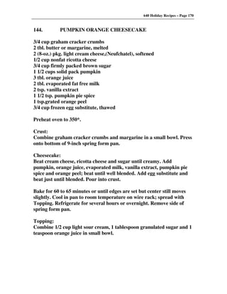 640 Holiday Recipes Volume One