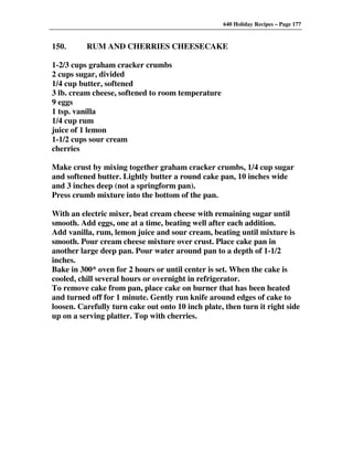 640 Holiday Recipes Volume One
