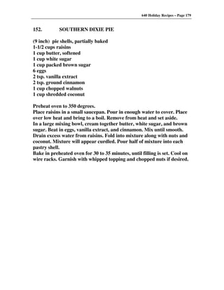 640 Holiday Recipes Volume One