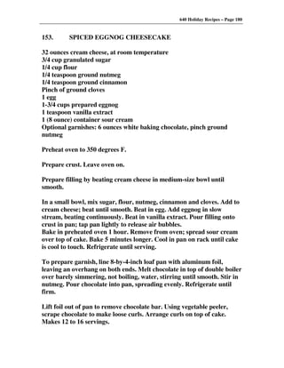 640 Holiday Recipes Volume One