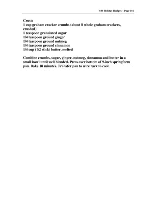 640 Holiday Recipes Volume One