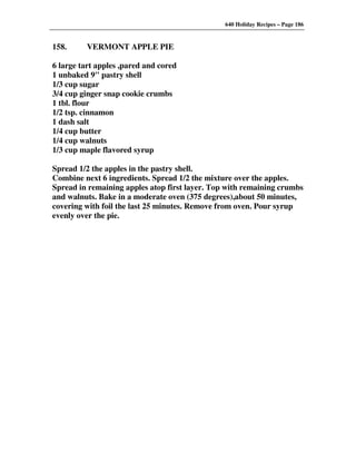 640 Holiday Recipes Volume One