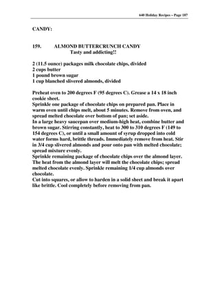 640 Holiday Recipes Volume One