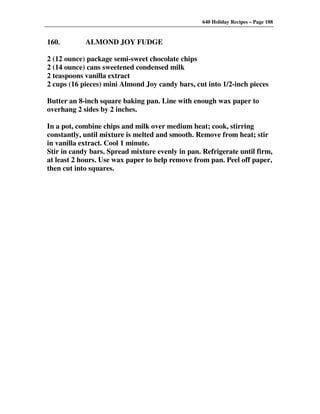 640 Holiday Recipes Volume One