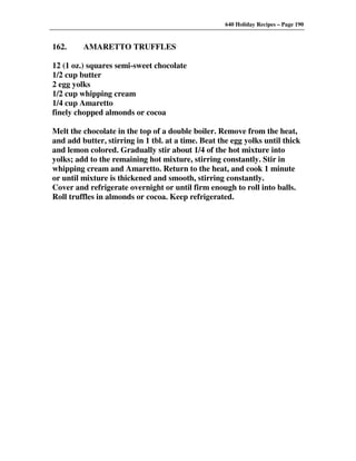 640 Holiday Recipes Volume One