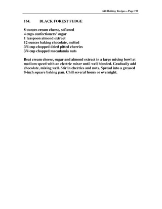 640 Holiday Recipes Volume One