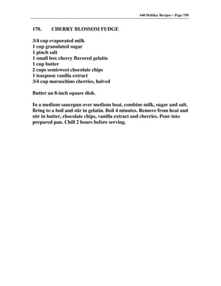 640 Holiday Recipes Volume One