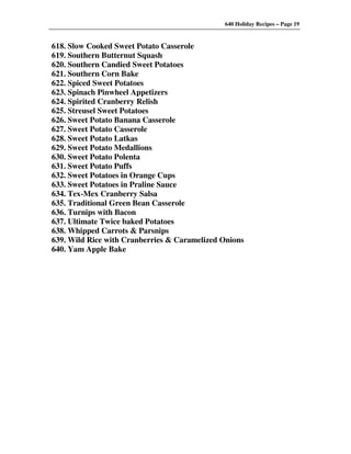 640 Holiday Recipes Volume One