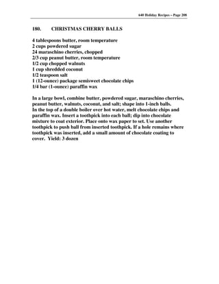 640 Holiday Recipes Volume One