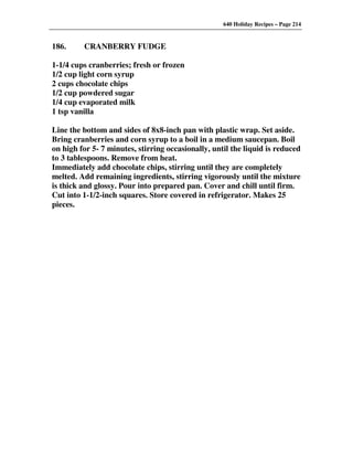 640 Holiday Recipes Volume One