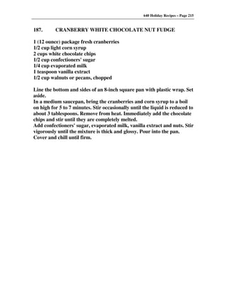 640 Holiday Recipes Volume One