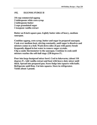 640 Holiday Recipes Volume One