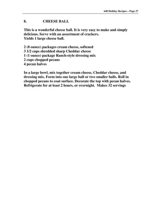 640 Holiday Recipes Volume One