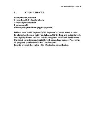 640 Holiday Recipes Volume One