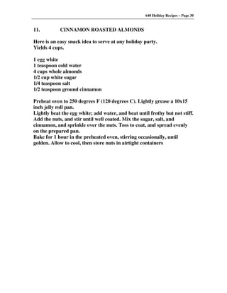 640 Holiday Recipes Volume One