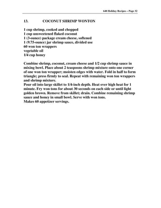 640 Holiday Recipes Volume One