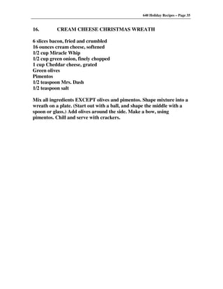 640 Holiday Recipes Volume One