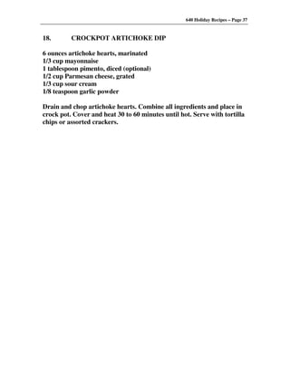 640 Holiday Recipes Volume One