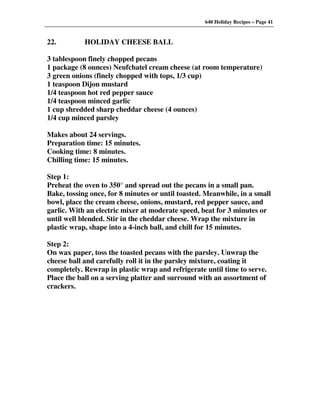 640 Holiday Recipes Volume One