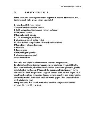 640 Holiday Recipes Volume One