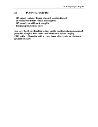 640 Holiday Recipes Volume One