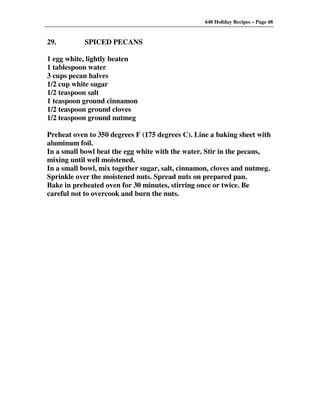 640 Holiday Recipes Volume One