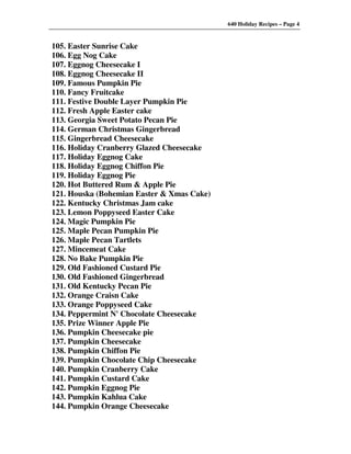 640 Holiday Recipes Volume One