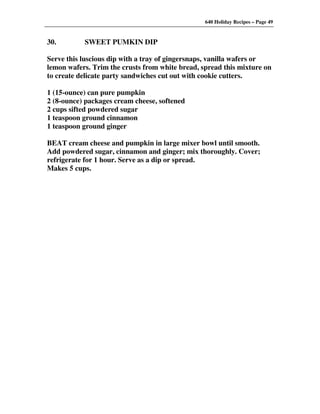 640 Holiday Recipes Volume One